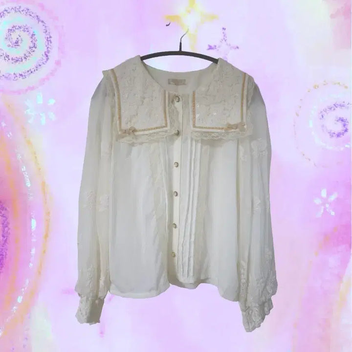 [BUNJANG] Axesfemme Embroidered Lace Sailor Collar Blouse Japanese Vintage / axesfemme 악세스팜 자수 레이스 블라우스 양산형모리걸 일본빈티지