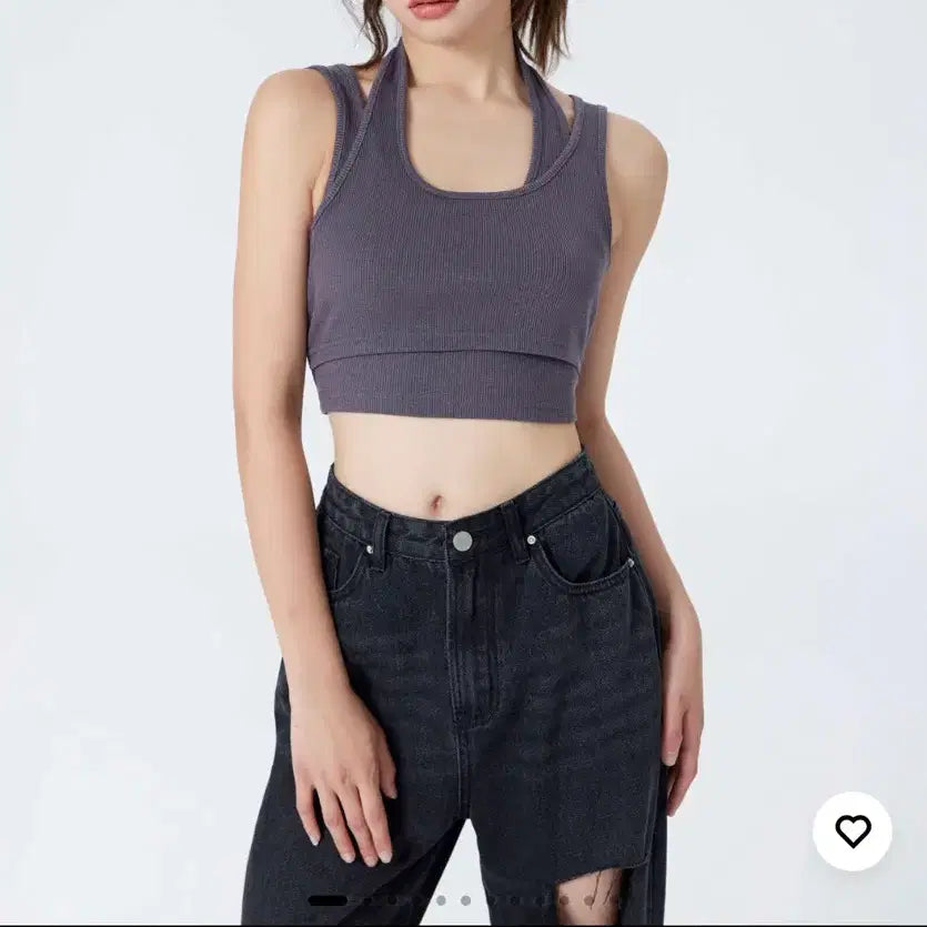 [BUNJANG] Shop Cider Cropped Ribbed Tank Top XS / 샵사이다 크롭 나시 xs 새상품