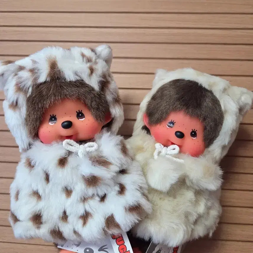 [BUNJANG] Authentic Monchhichi Leopard Cloak Set / 정품 몬치치  세트