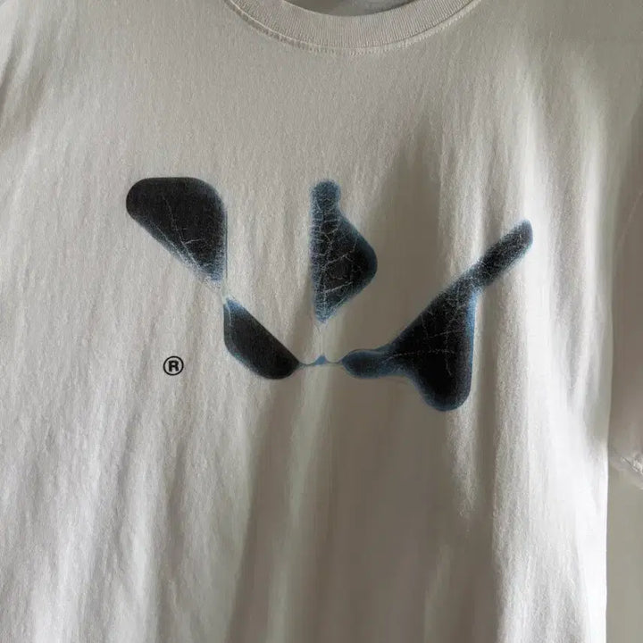 [BUNJANG] Woodz Cho Seung Youn OHTAKE Ice Logo Short Sleeve T-Shirt White L / 우즈 조승연 오오타드 아이스 로고 반팔 화이트 뼈티 L
