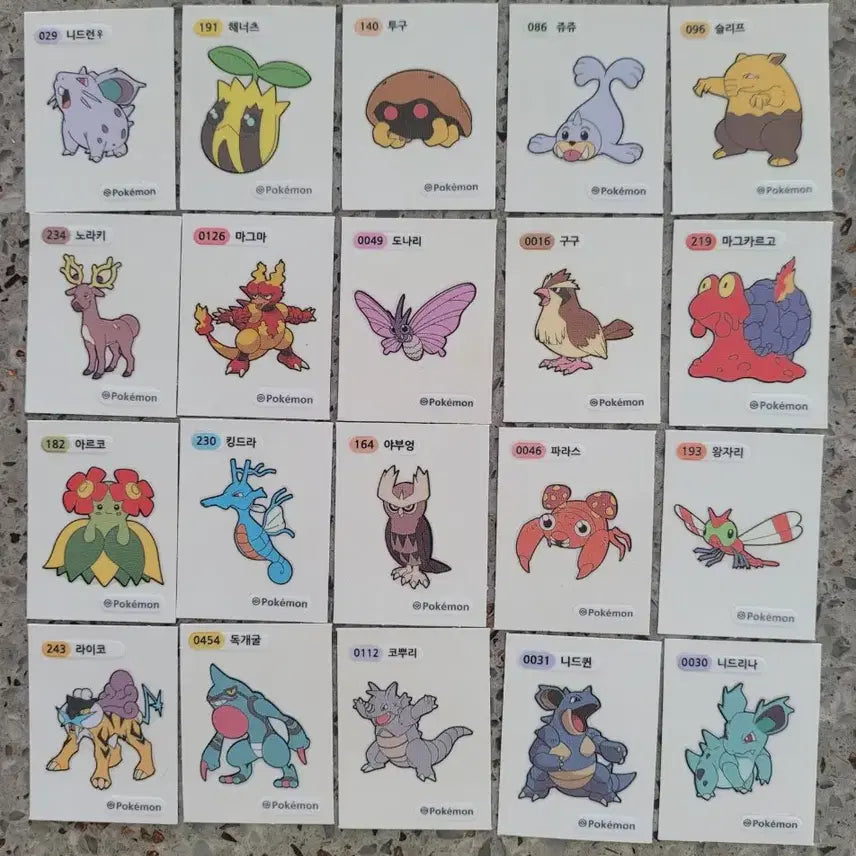 [BUNJANG] Pokemon Sticker Set (20 pcs) / 포켓몬 띠부씰 일괄.개별 판매(20장)