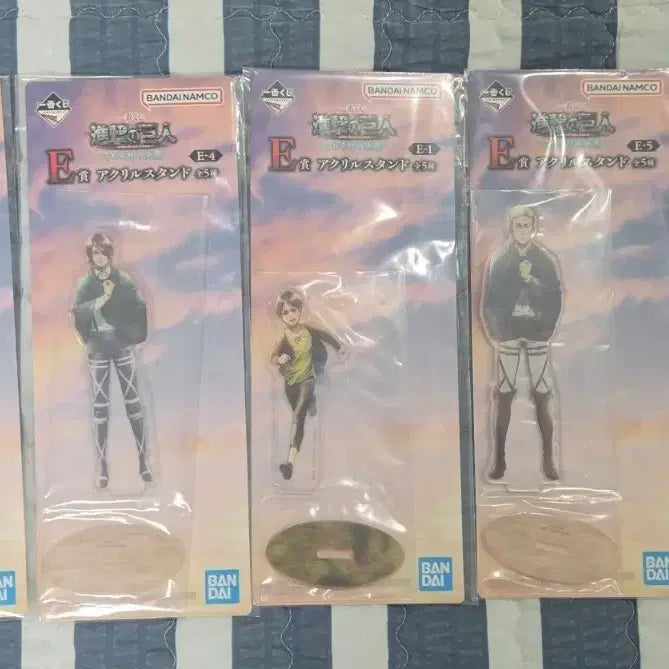 [BUNJANG] Attack on Titan Ichiban Kuji E Prize Acrylic Stand Set (Levi, Mikasa, Erwin, Hange, Eren) - Sealed / (5종일괄,미개봉) 진격의거인 각자의결의E상 아크릴 스탠드 리바이,미카사