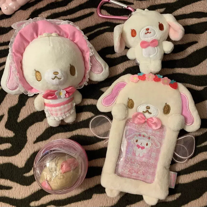 [BUNJANG] Sanrio Sugarbunnies Shirousa Carabiner Mini Mascot Keyring / 산리오 슈가바니즈 시로우사 카라비너 미니 마스코트 키링