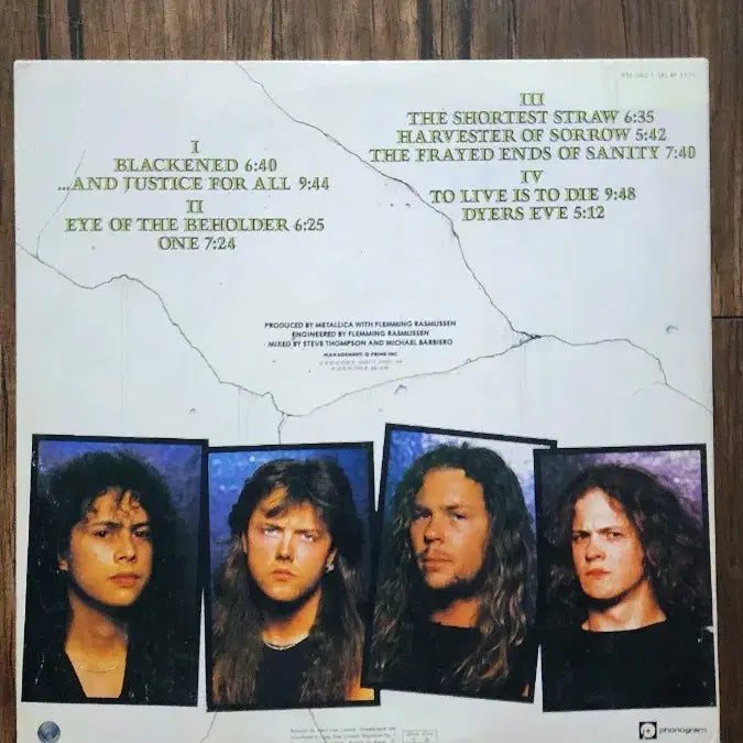 [BUNJANG] Metallica 1988 Metal Master Rare Vinyl Record / Metalica 희귀 88년 성음 nm+ / nm+,nm+,nm+,ex+