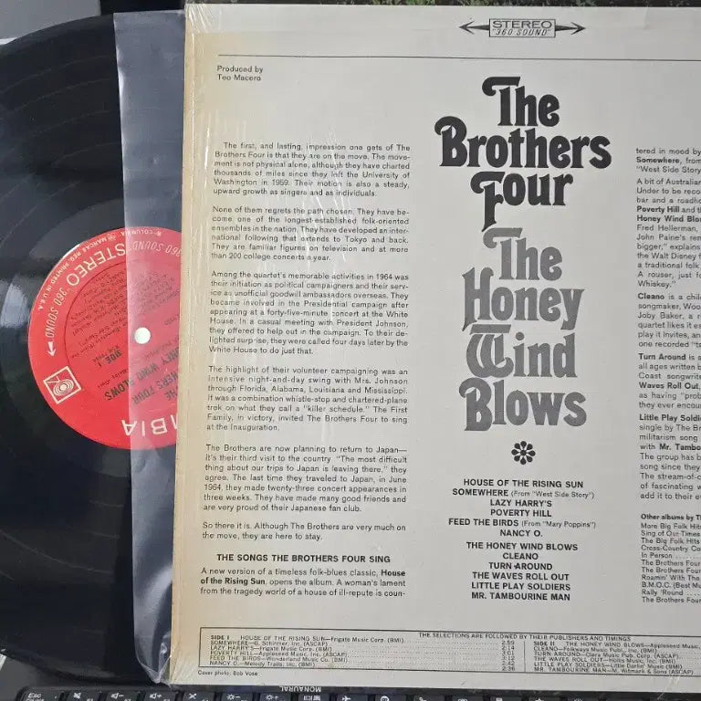 [BUNJANG] The Brothers Four Honey Wind Blows LP / 더 브라더스포_Honey Wind Blows_LP USA