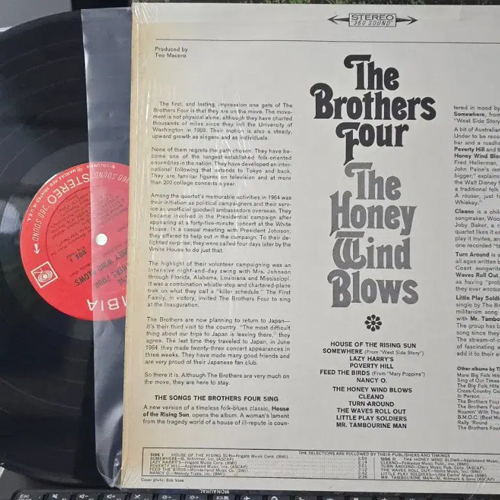 [BUNJANG] The Brothers Four Honey Wind Blows LP / 더 브라더스포_Honey Wind Blows_LP USA