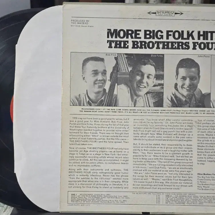 [BUNJANG] The Brothers Four More Big Folk Hits LP / The Brothers Four_More Big Folk_LP USA