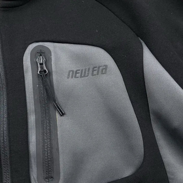 [BUNJANG] New Era Black Track Hooded Jacket / 뉴에라 블랙 트랙 후드 자켓