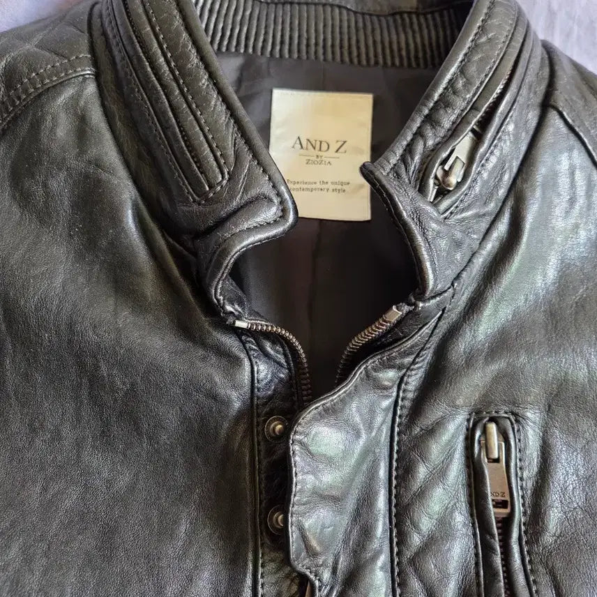 [BUNJANG] ANDZ Genuine Leather Rider Jacket / ANDZ 앤드지 양가죽 라이더 자켓 110