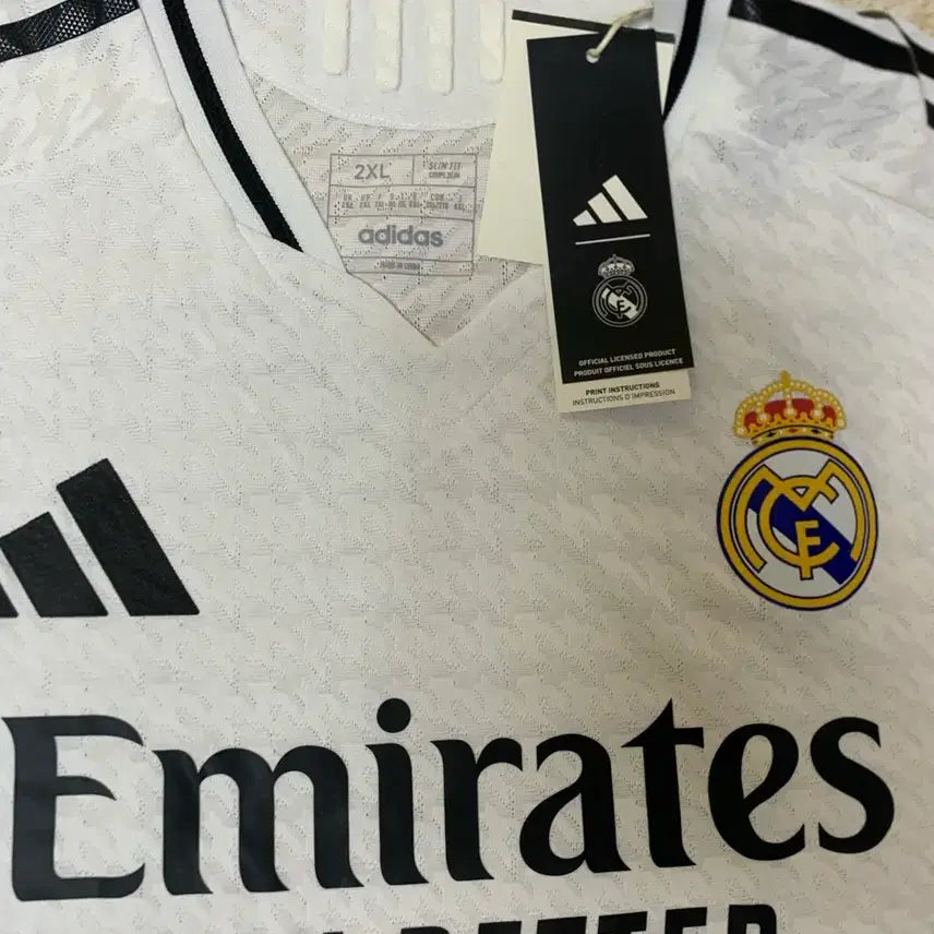 [BUNJANG] Adidas Real Madrid 2024/25 Home Authentic Jersey White 2XL / [2XL] 아디다스 레알마드리드 2024/25 홈 어센틱 저지 화이트