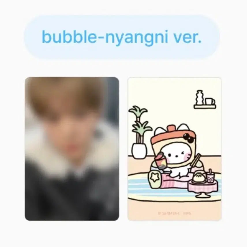[BUNJANG] NCT WISH Yushi Line Friends Wishini Mini House Room Doll Plush Bubble Nyan Bundle Set Photocard / 엔시티위시 유우시 포카 라인프렌즈 위시니니 하우스룸인형플러시 버블냥니분철