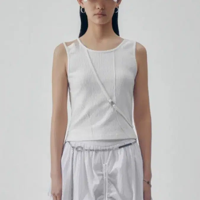 [BUNJANG] trimingbird Curve Dubre Sleeveless White / 트리밍버드 Curve Dubre Sleeveless 화이트