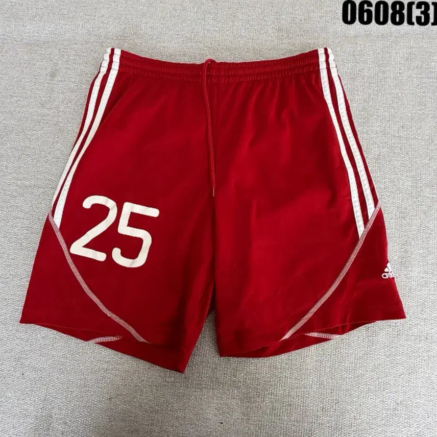 [BUNJANG] Adidas Training Shorts Red Number 25 Size 100 / 아디다스 트레이닝 쇼츠 25번 레드 100 0608