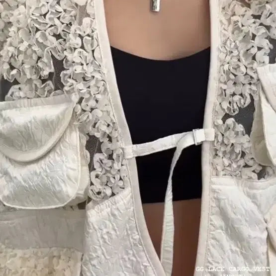 [BUNJANG] Glony Lace Vest / 글로니 레이스 조끼 베스트