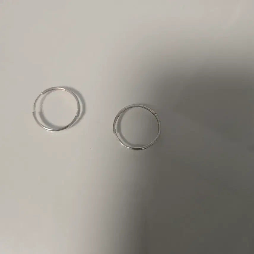 [SOLD OUT] 2cm 실버 링 귀걸이 심플베이직원터치귀걸이
