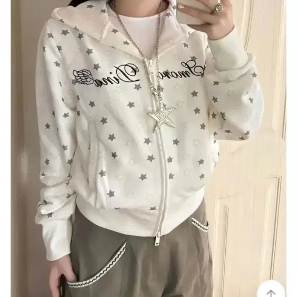 [SOLD OUT] 후드집업 엘젤코어져지티상의 세미크롭자켓별아웃터모자 에이블리여성의류옷교신