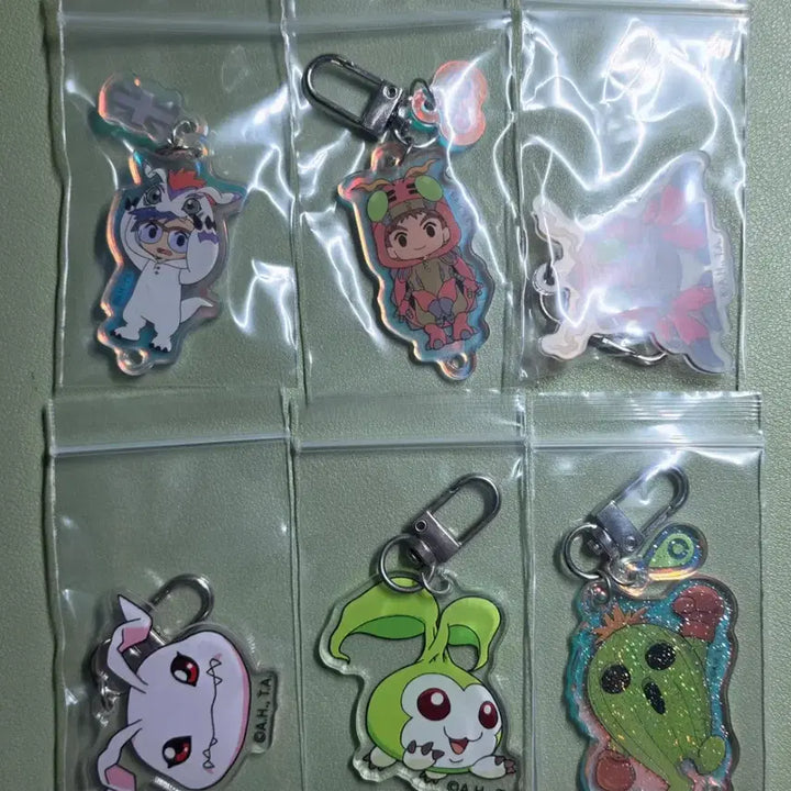 [BUNJANG] Digimon Adventure Digimon Random Keychain Bundle Set / 디지몬어드벤처 디지몬 랜덤 키링 디지몬키링 6개 일괄 판매