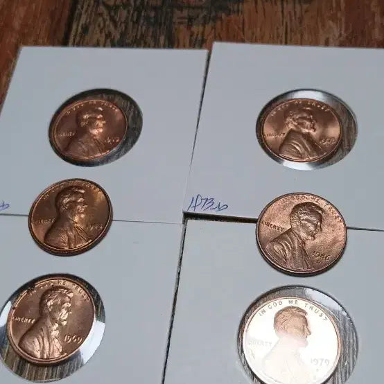 [BUNJANG] United States Lincoln Cent Coin Set (6 Types) / 미국 링컨 센트 동전 6종 세트