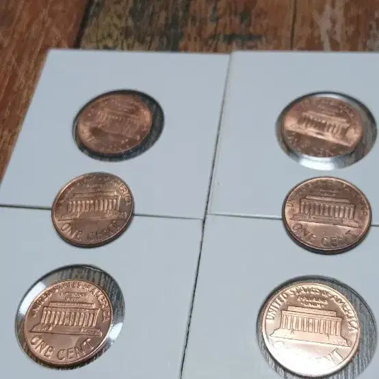 [BUNJANG] United States Lincoln Cent Coin Set (6 Types) / 미국 링컨 센트 동전 6종 세트