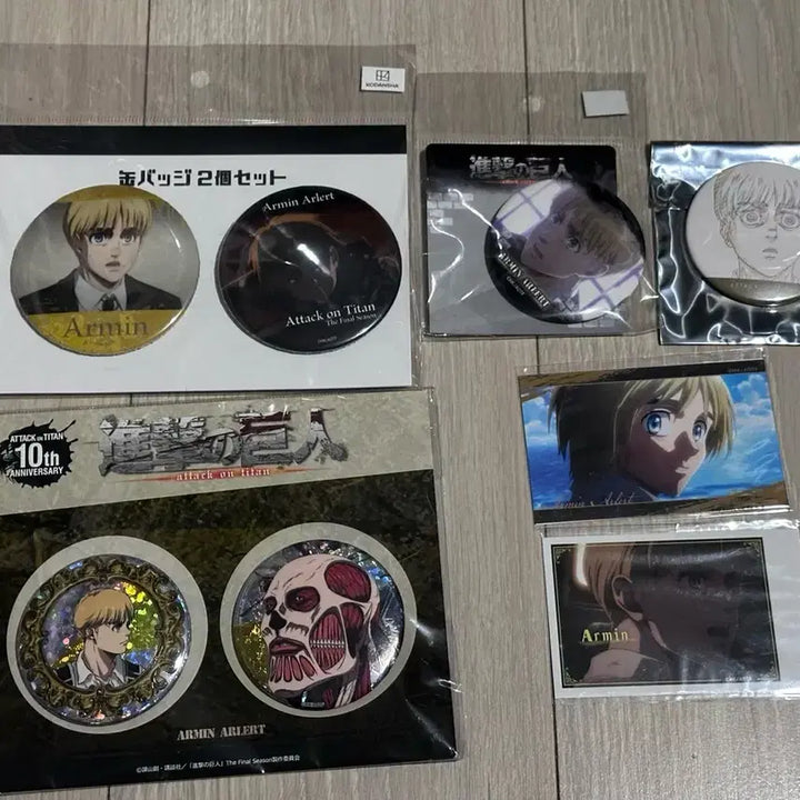 [BUNJANG] Attack on Titan Armin Can Badge Photocard Set / 진격의 거인 아르민 캔뱃지 포카