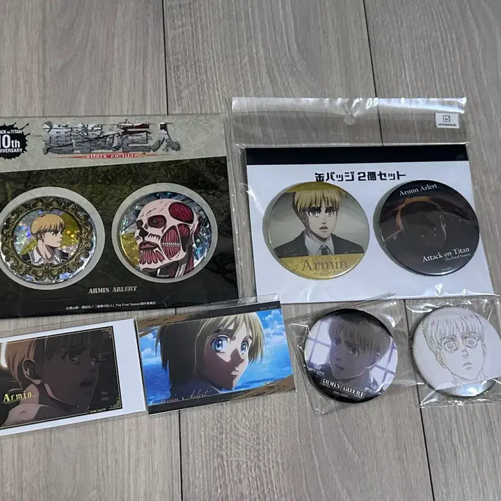 [BUNJANG] Attack on Titan Armin Can Badge Photocard Set / 진격의 거인 아르민 캔뱃지 포카
