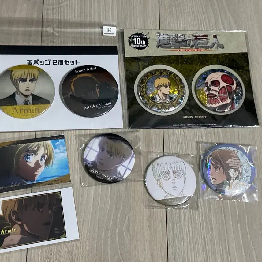 [BUNJANG] Attack on Titan Armin Can Badge Photocard Set / 진격의 거인 아르민 캔뱃지 포카
