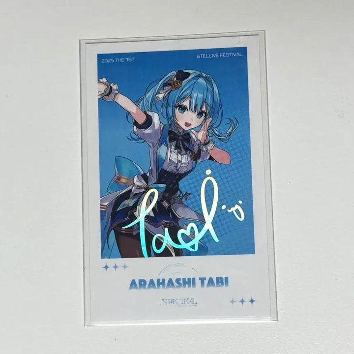 [BUNJANG] Stellive Arabashi Tabi Startrail Special Rare Signed Cheki Card Photocard / 스텔라이브 아라하시 타비 스타트레일 스페셜 레어 싸인체키 카드 포카