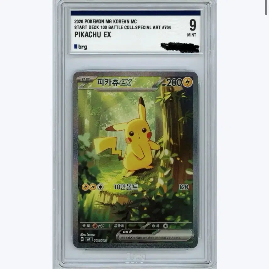 [BUNJANG] Pokemon Card Pikachu EX Special Art Grade 9 Mint / (최저가)포켓몬 카드 백덱 피카츄