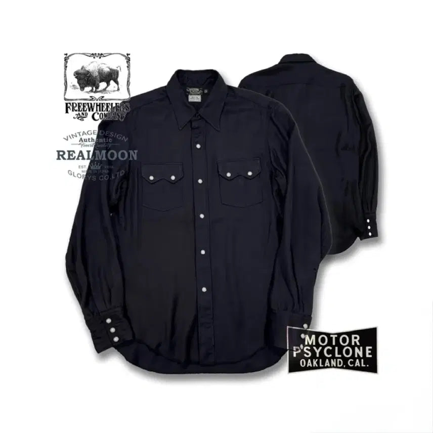 [BUNJANG] Freewheelers 1950s Rebellion Western Shirt Black / [17, 새상품]프리휠러스 1950s "REBELLION" 웨스턴 셔츠