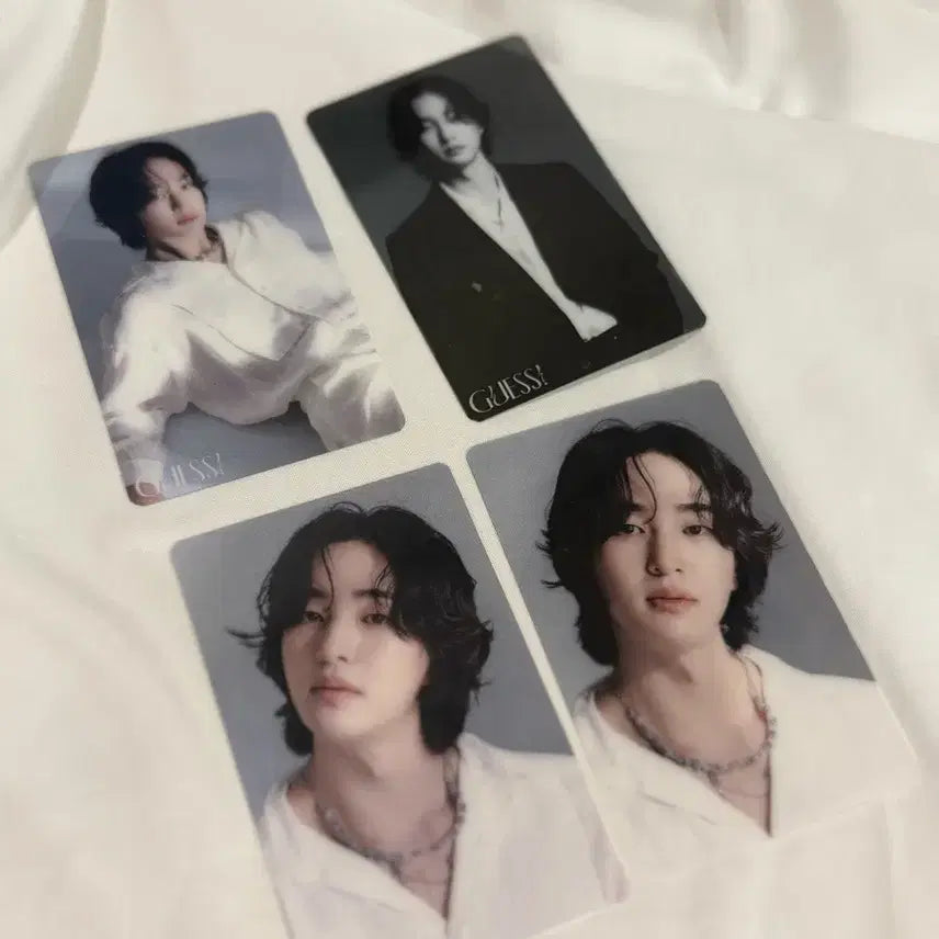 [BUNJANG] SHINee Onew Guess Transparent Acrylic Photocard Bundle Set / 샤이니 온유 게스 투명 아크릴 포카 4장일괄 양도