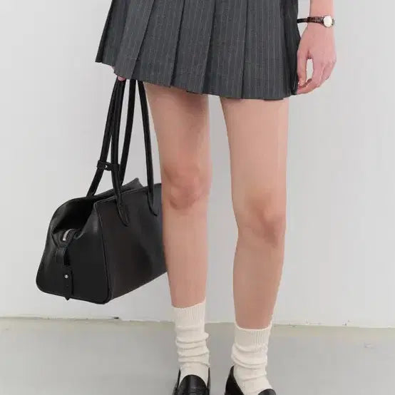 [SOLD OUT] 던스트 스트라이프 플리츠 미니 스커트