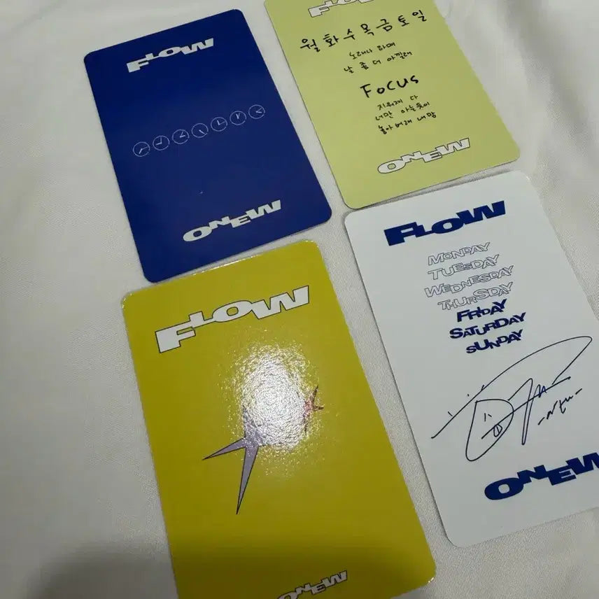 [BUNJANG] SHINee Onew Flow Photocard Bundle Set (4 pcs) / 샤이니 온유 플로우 포카 4장일괄
