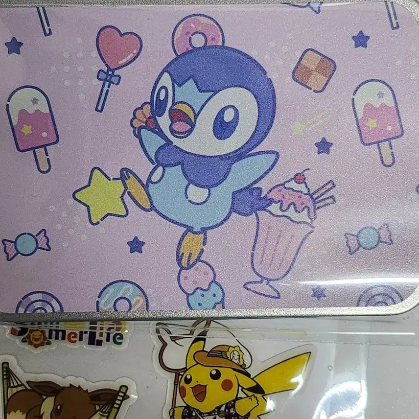 [BUNJANG] Pokemon Pendori Tin Case &amp; Sticker Bundle Set / 포켓몬 펭도리 틴케이스, 스티커 일괄