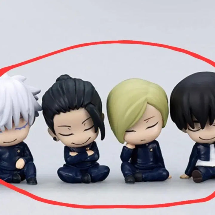 [BUNJANG] Jujutsu Kaisen Shoulder Buddy Mini Figure Set (Gojo, Geto, Nanami, Haibara) / 주술회전 어깨쿵 미니피규어 4종 세트 고죠 게토 나나미 하이바라