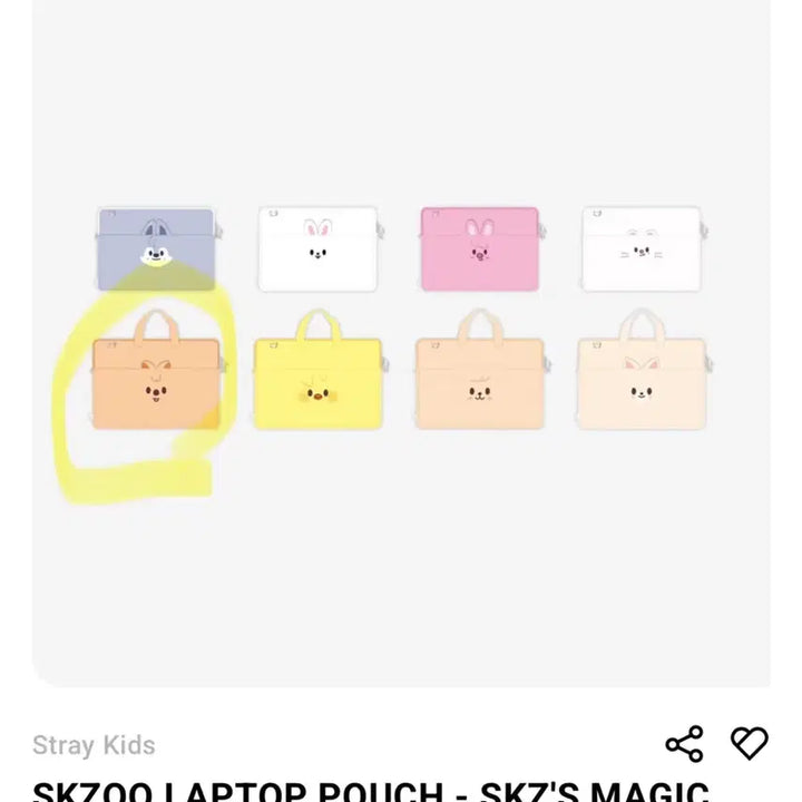 [BUNJANG] Stray Kids Han Quokka 15-inch Laptop Pouch / 스키즈 15인치 노트북 파우치 한쿼카
