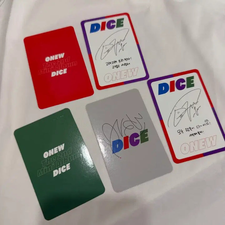 [BUNJANG] SHINee Onew Dice Photocard Bundle Set (5 pcs) / 샤이니 온유 다이스 포카 5장일괄