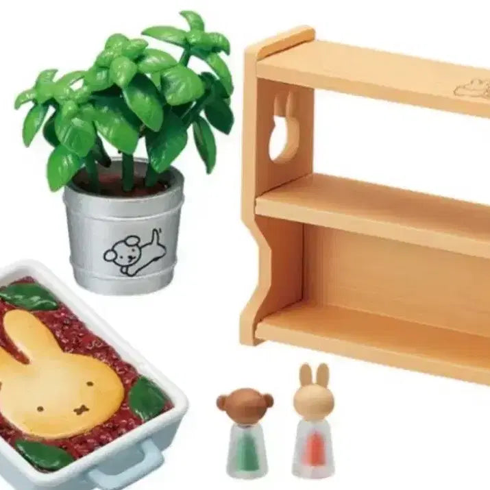 [BUNJANG] Re-Ment Miffy Natural Kitchen Miniatures Flower Pot / 리멘트 미피 내추럴 키친 새상품 화분