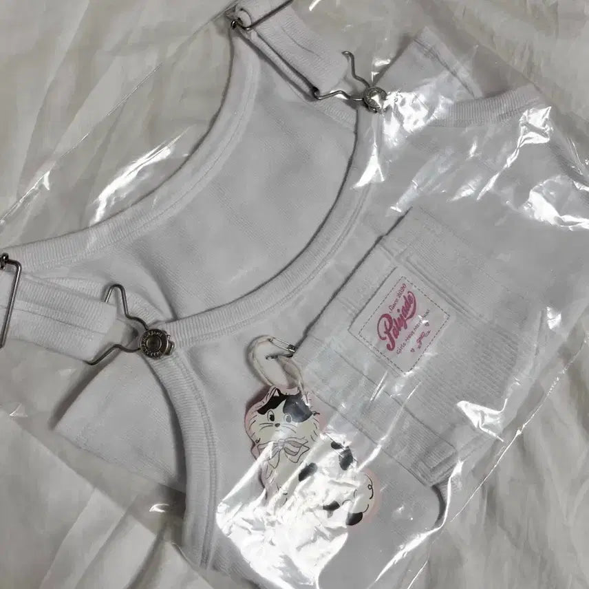 [BUNJANG] F Adee Suspender Sleeveless Top White / 페일제이드 서스펜더 슬리브리스 멜빵 나시 탑 화이트