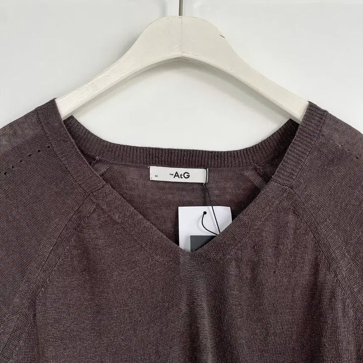 [BUNJANG] The AtG Linen V-Neck Knit Sweater (Size 88) / (새상품) The AtG 더앳그레이 린넨 브이넥 니트