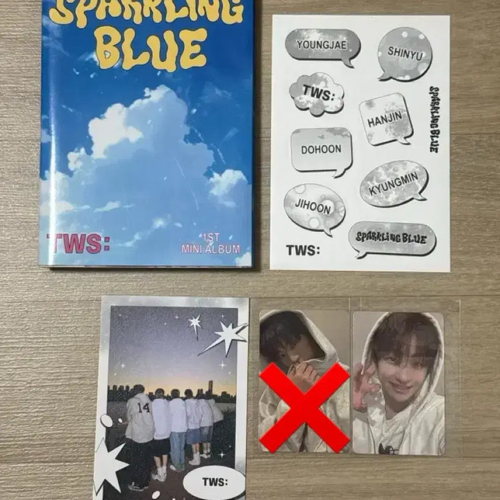 [BUNJANG] TWS Sparkling Blue Weverse Ver. DOHOON JIHOON Photobook, Sticker, Postcard, Photocard Set / 투어스 스파클링블루 위버스반 도훈 지훈