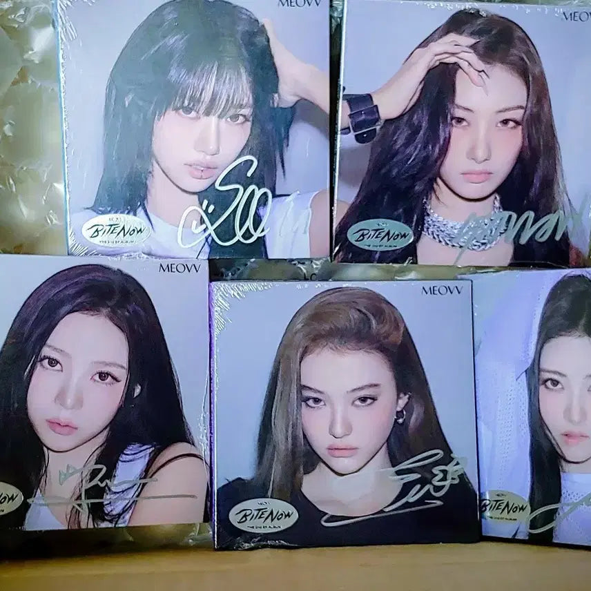 [BUNJANG] MEOVV 5 Member Signed Album Bundle Set / MEOVV 5인 싸인 앨범 일괄 미야오