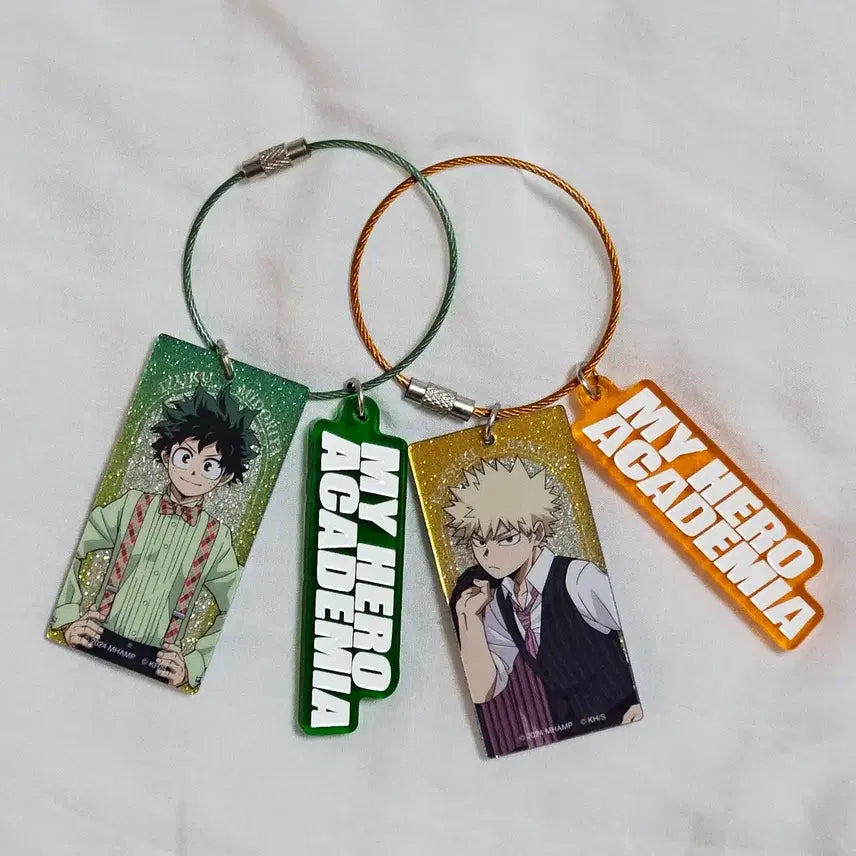[BUNJANG] My Hero Academia Bakugo Midoriya Keyring &amp; Badge Bundle Set / 나히아 히로아카 바쿠고 미도리야 키링 아이스타피 뱃지 등 일괄판매