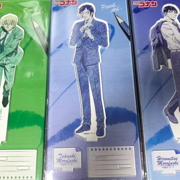 [BUNJANG] Detective Conan Fan Art Acrylic Standee Set (3 Types) / 명탐정코난 팬슬아트 아크릴스텐드 3종 팝니다