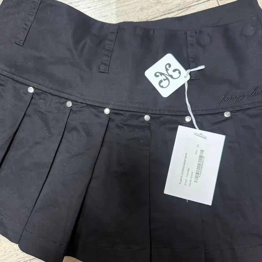 [BUNJANG] Fancy Club Pleated Layered Wrap Skirt / 팬시클럽 플리츠 레이어드 랩 스커트