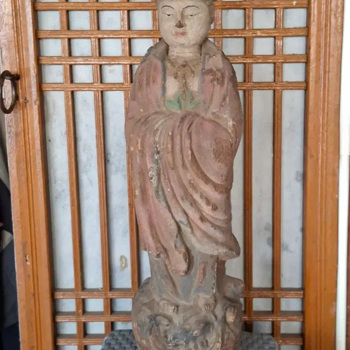 [BUNJANG] Antique Wooden Statue of Guanyin / 고풍스러운 목조 관세음보살상