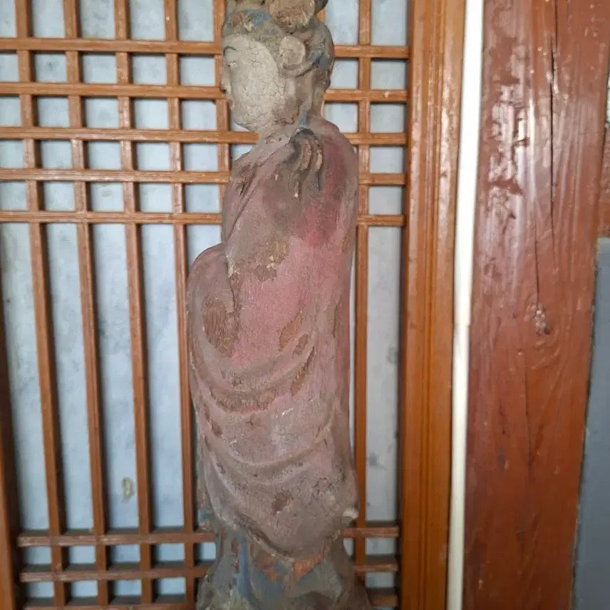 [BUNJANG] Antique Wooden Statue of Guanyin / 고풍스러운 목조 관세음보살상