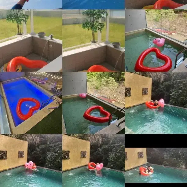 [BUNJANG] Sunny Water Large Heart Tube (Red) 120cm / 써니워터 대형 하트튜브 (레드) 120cm 물놀이튜브