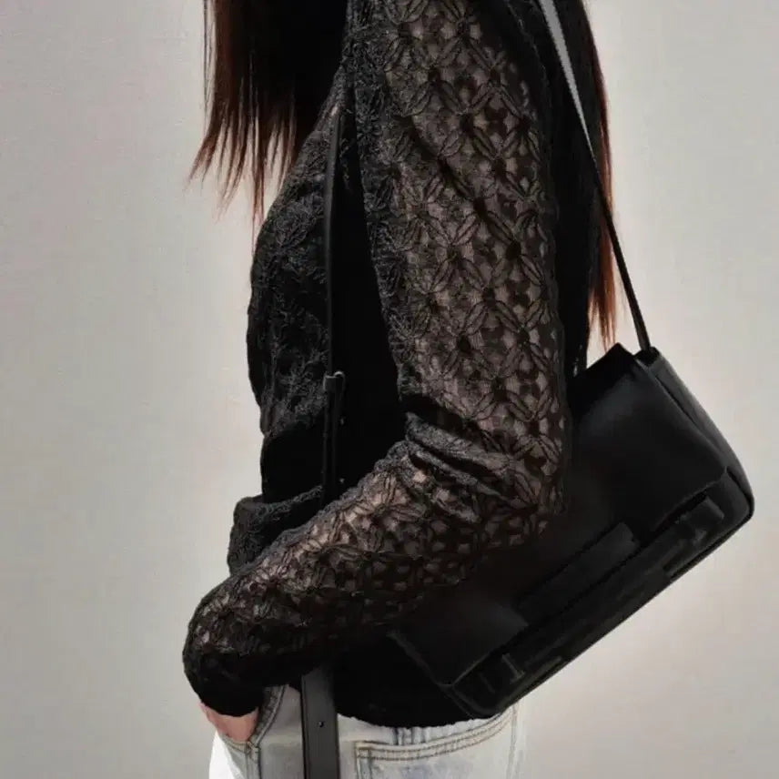 [BUNJANG] Ore Lace See-through Blouse / 오르 레이스 시스루 블라우스