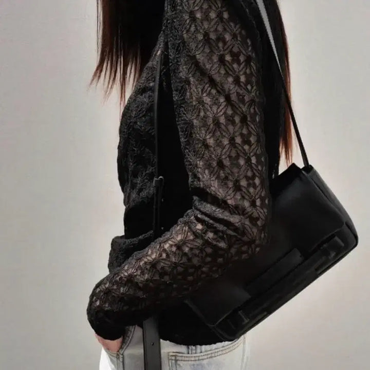 [BUNJANG] Ore Lace See-through Blouse / 오르 레이스 시스루 블라우스