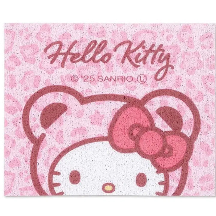 [SOLD OUT] 헬로키티 핑크 레오파드 패턴 발매트 코일매트 2종